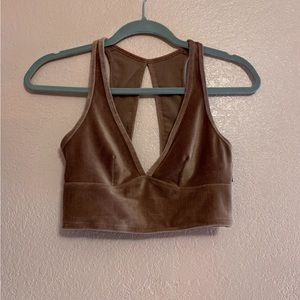 Velvet cropped top